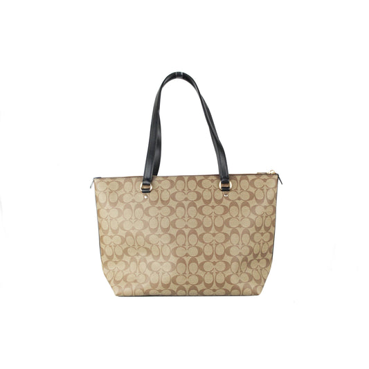 Signature Coated Canvas and Leather Gallery Tote Handbag - coffeewithmee2