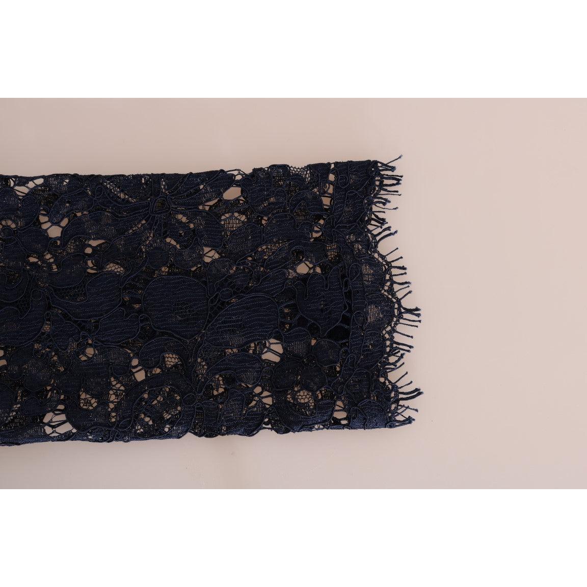 Blue Taormina Floral Lace Sheath Dress