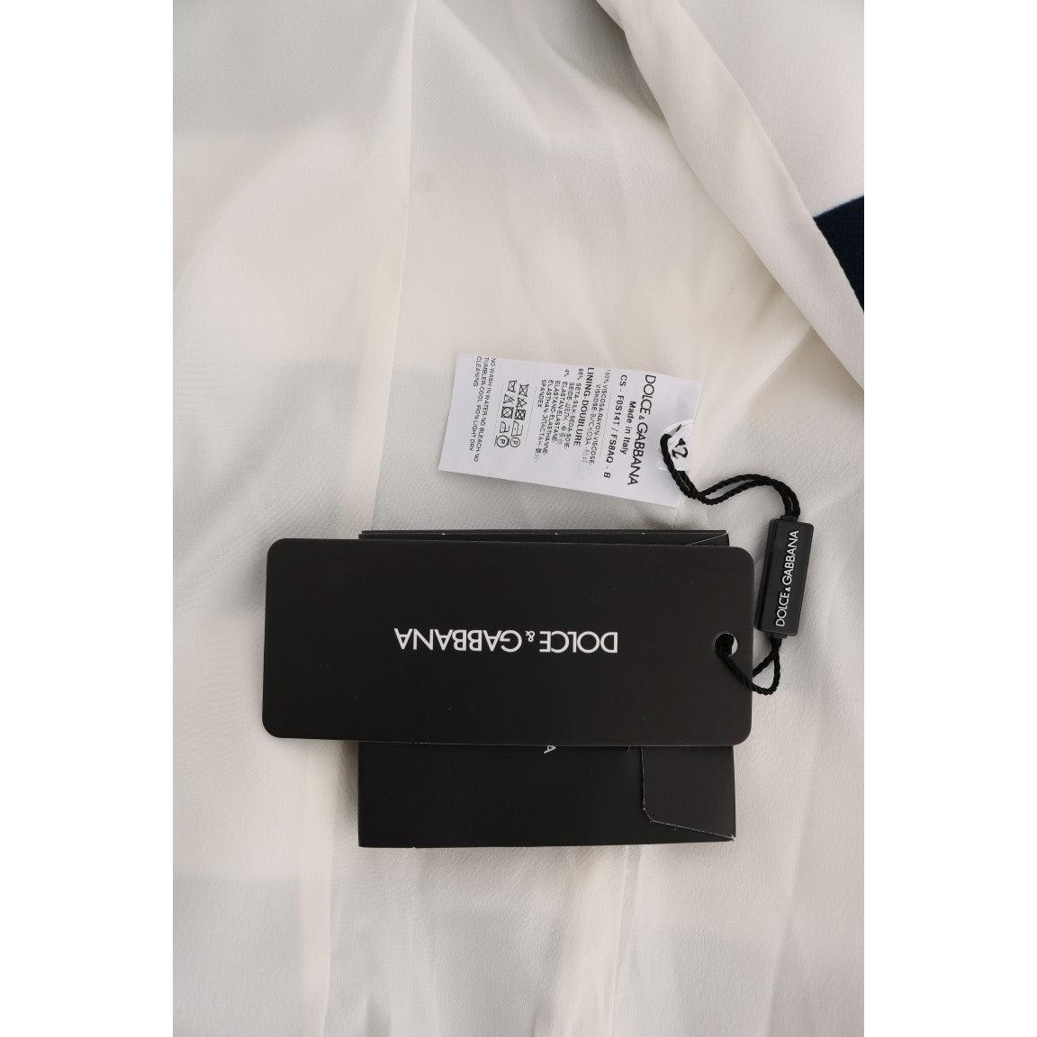 Blue White Striped Stretch Coat