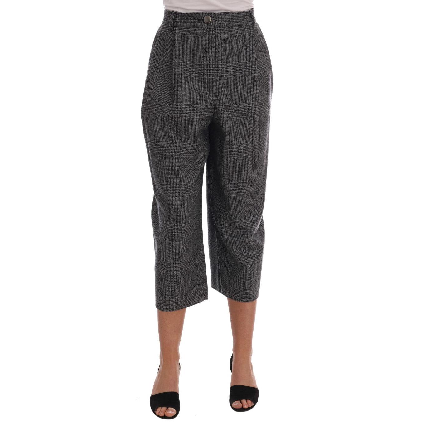 Gray Wool Capri Pants - coffeewithmee2