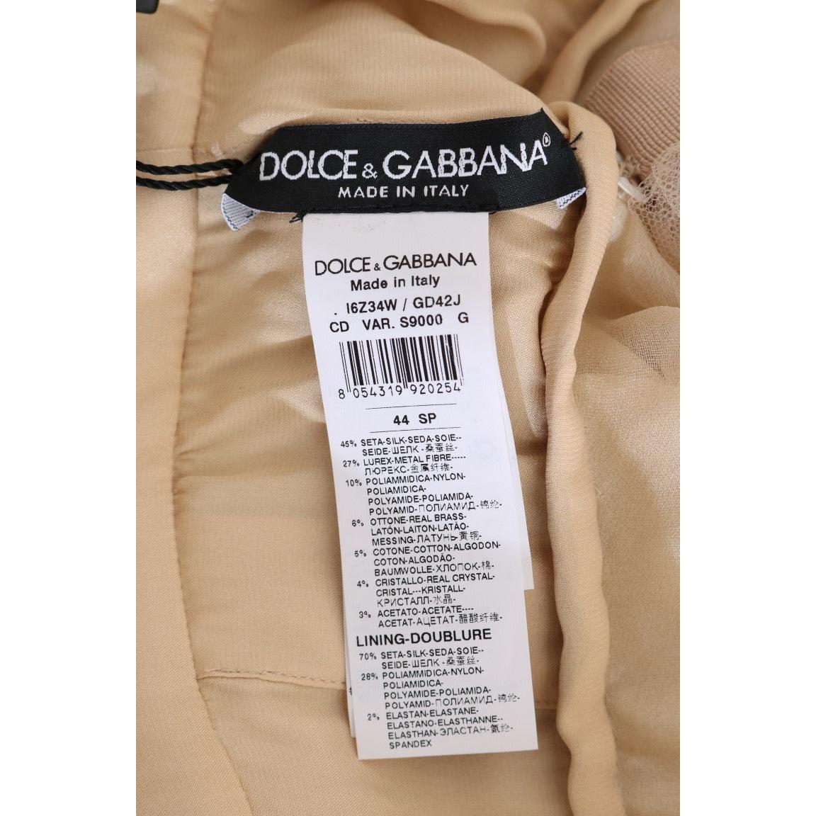 Gold Silk Crystal Embellished Dress - coffeewithmee2