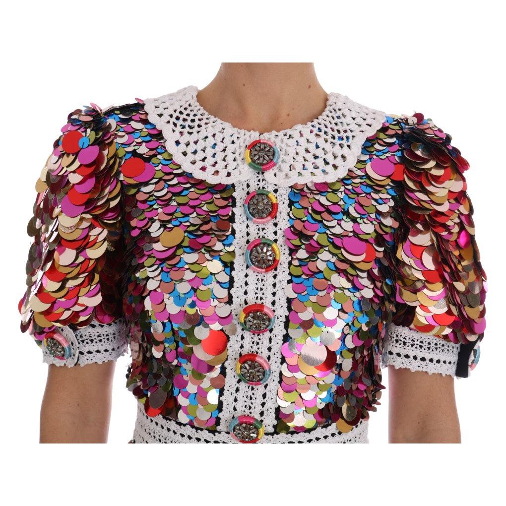 Multicolor Sequined Crepe Mini Dress - coffeewithmee2