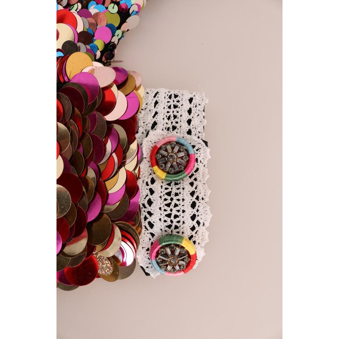 Multicolor Sequined Crepe Mini Dress - coffeewithmee2