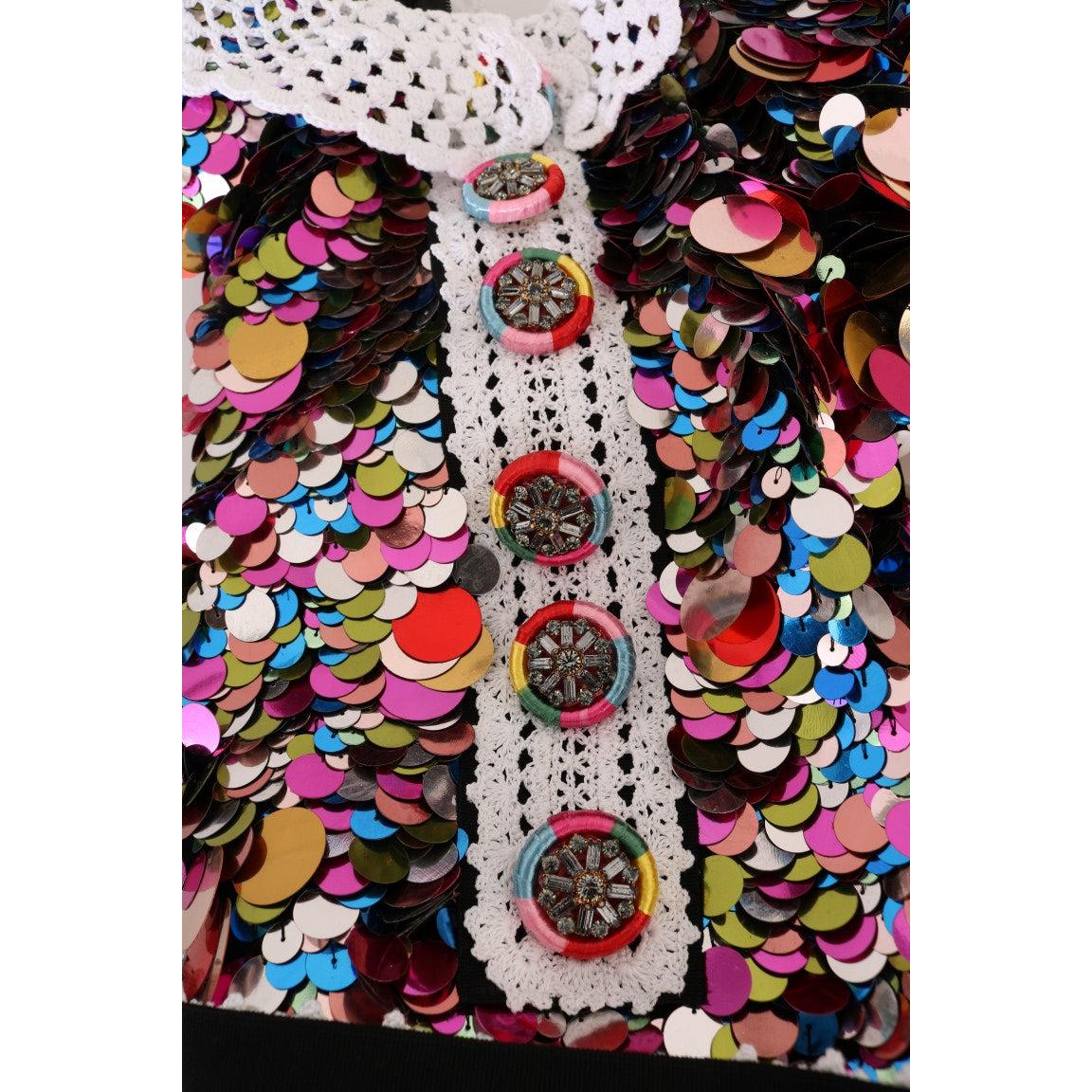 Multicolor Sequined Crepe Mini Dress - coffeewithmee2