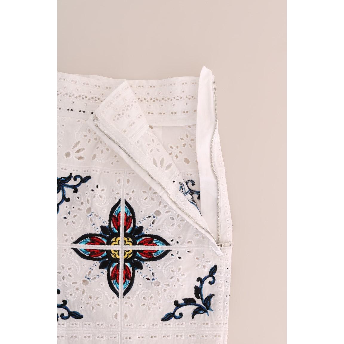 Mulicolor Majolica Cutout Capri Pants - coffeewithmee2