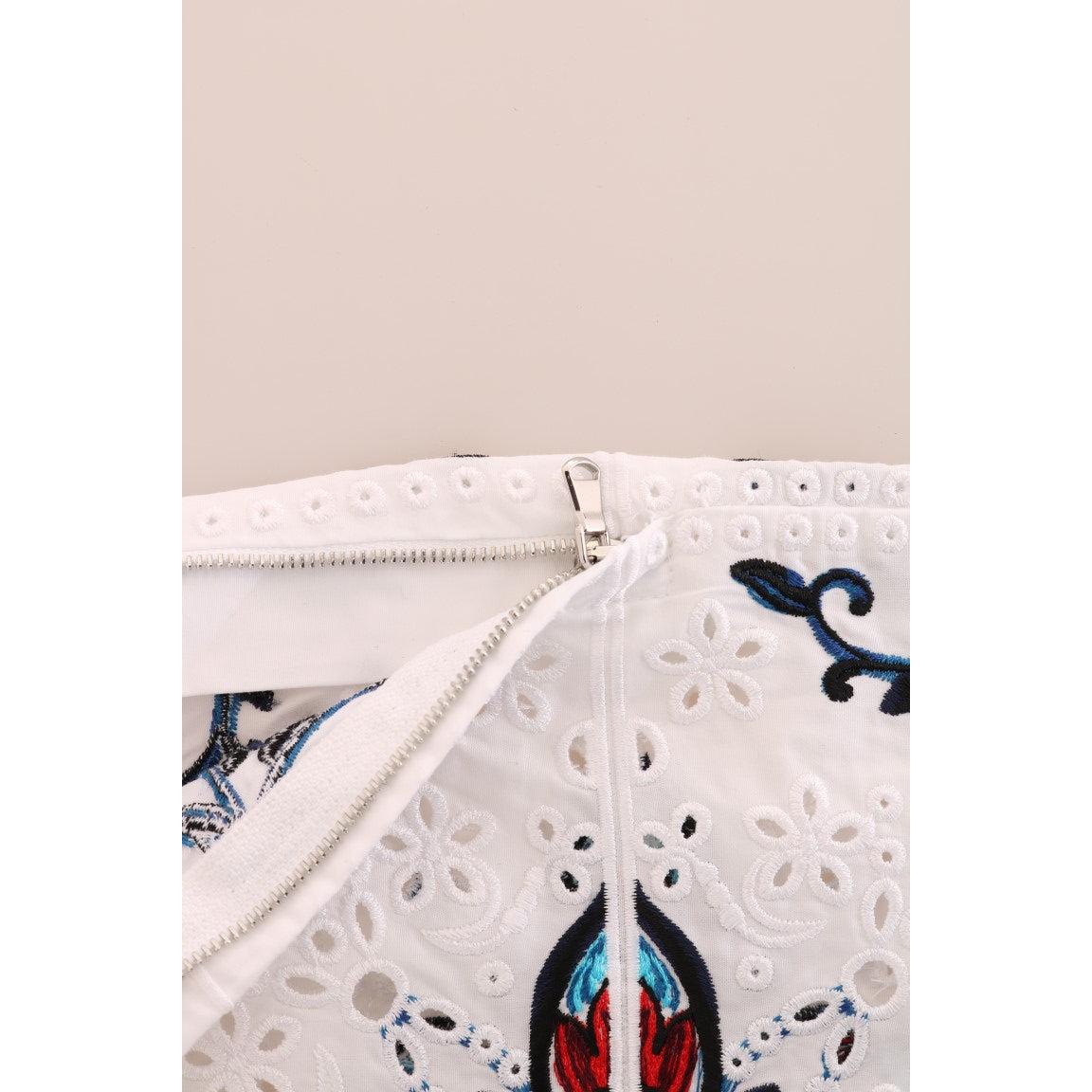 Mulicolor Majolica Cutout Capri Pants - coffeewithmee2