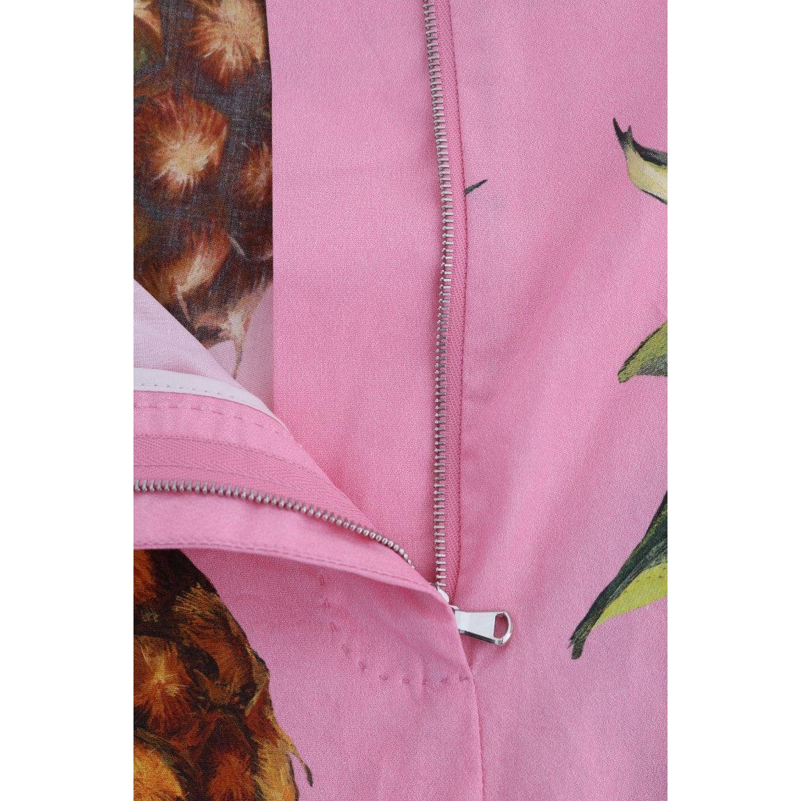 Multicolor Pineapple Print Cotton Capri Pants - coffeewithmee2