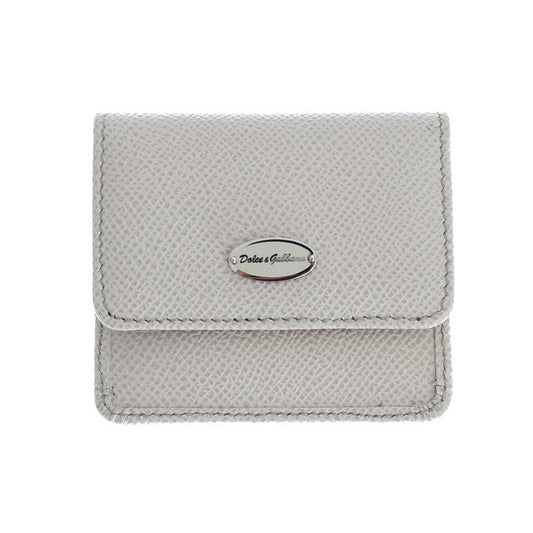 White Dauphine Leather Case Wallet - coffeewithmee2