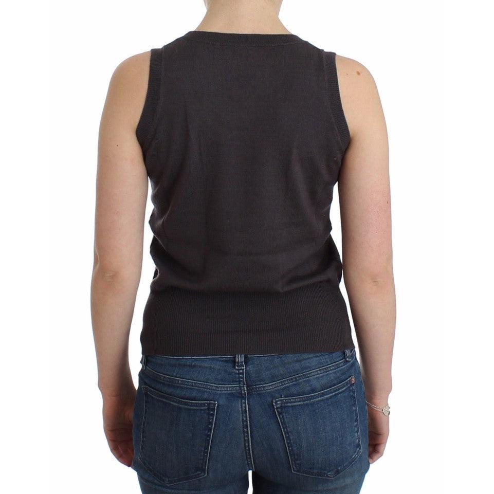 Brown knit tank top - coffeewithmee2