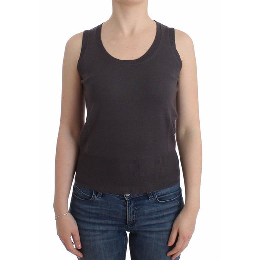 Brown knit tank top - coffeewithmee2