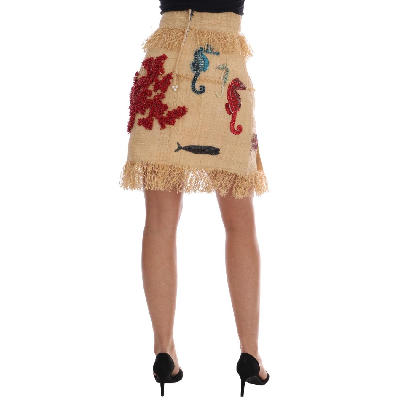 Crystal Beige Palm Fiber Skirt - coffeewithmee2