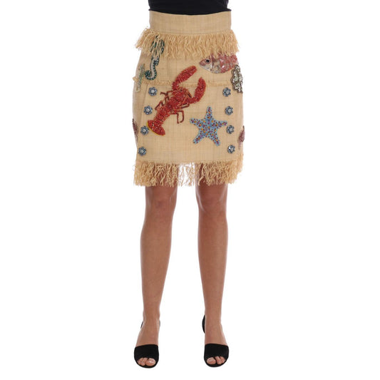 Crystal Beige Palm Fiber Skirt - coffeewithmee2