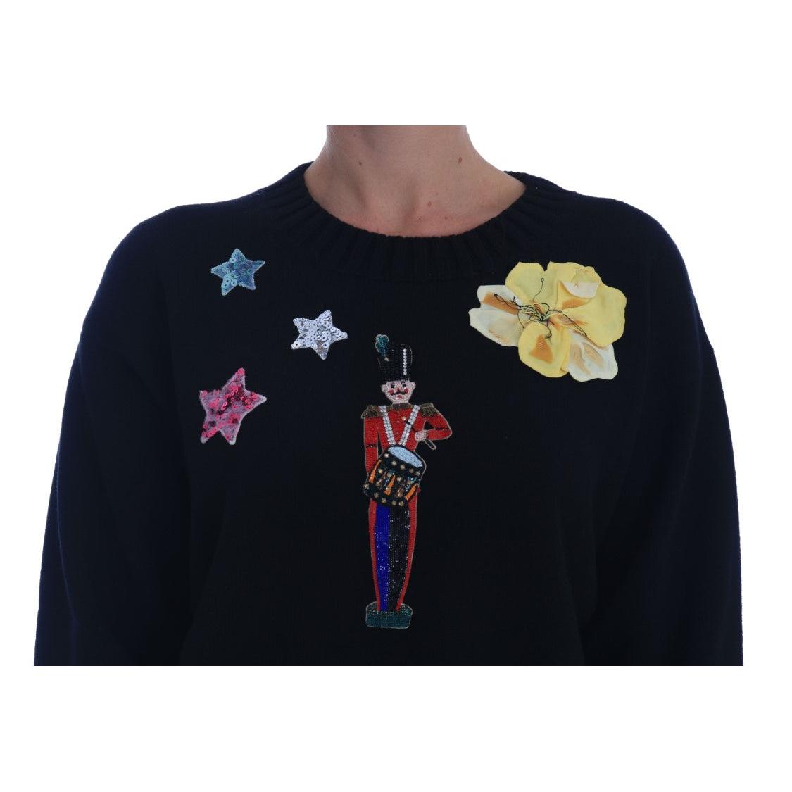 Fairy Tale Crystal Black Cashmere Sweater - coffeewithmee2