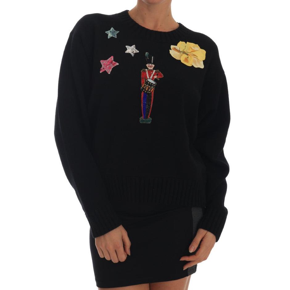 Fairy Tale Crystal Black Cashmere Sweater - coffeewithmee2
