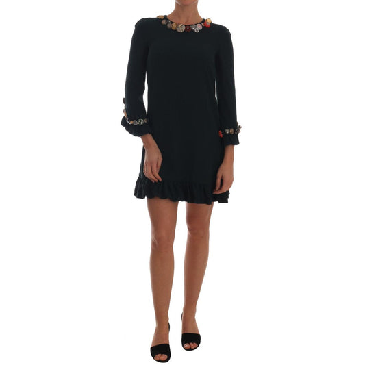 Crystal Green Stretch A-Line Short Dress - coffeewithmee2