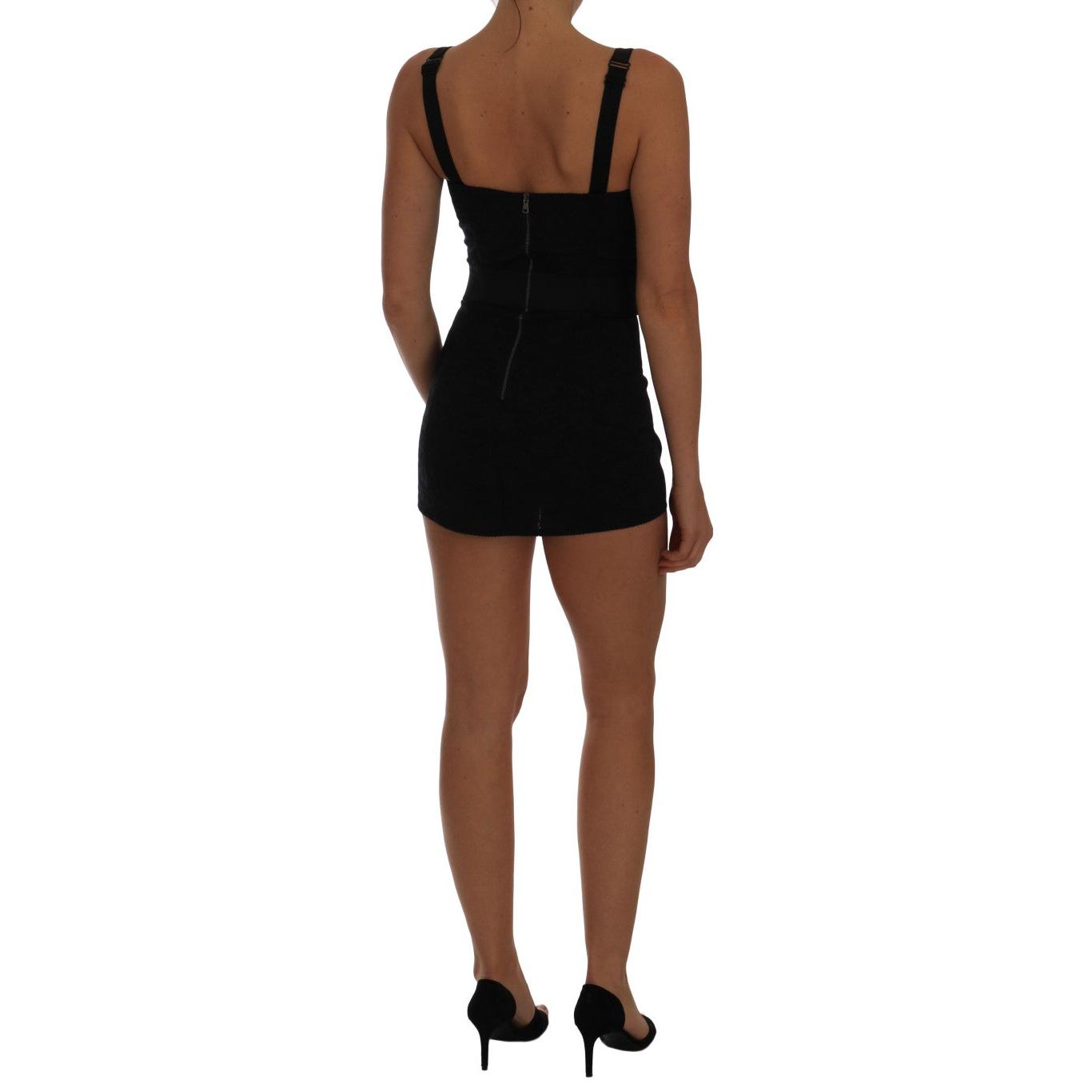 Romper Bodysuit Black Floral Stretch Dress - coffeewithmee2