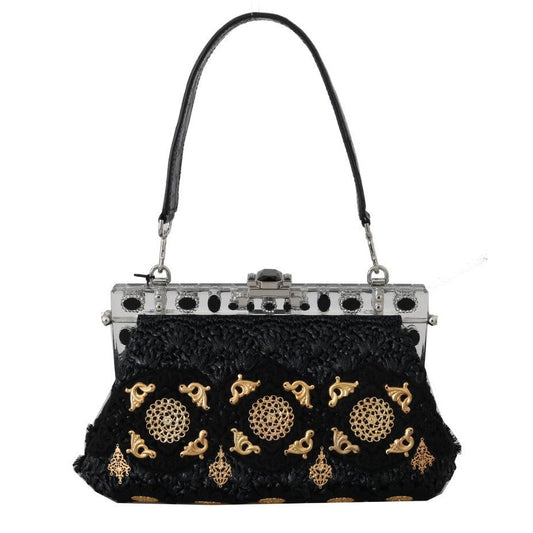 VANDA Black Crystal Tassel Gold Charms Party Bag - coffeewithmee2