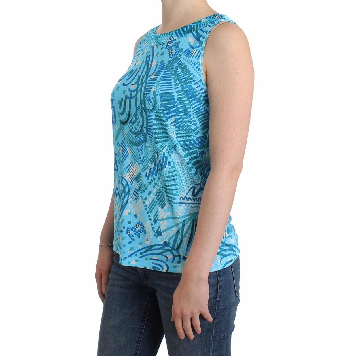 Blue printed tank top - coffeewithmee2