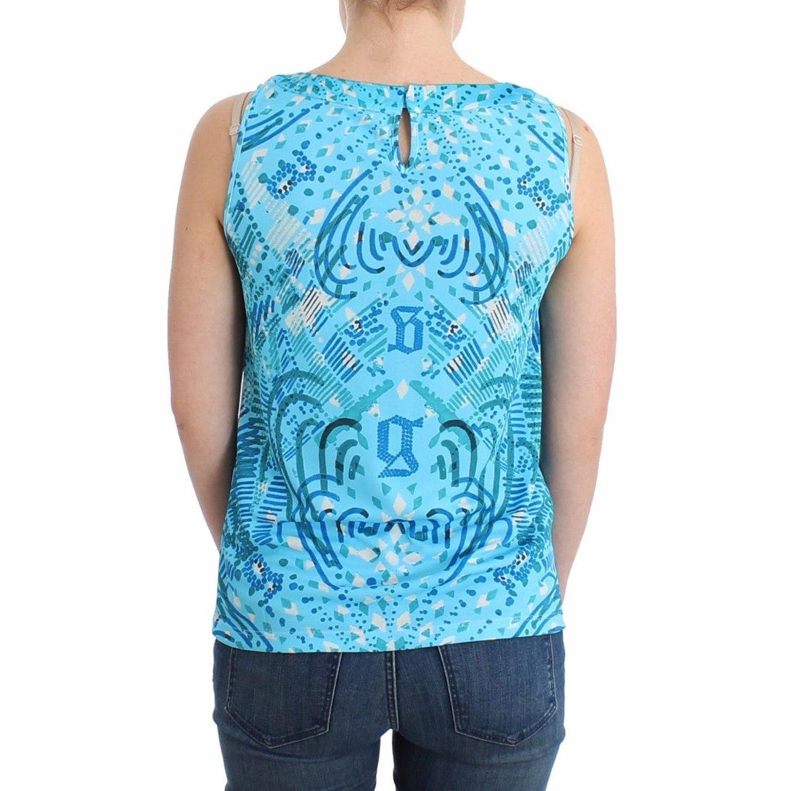 Blue printed tank top - coffeewithmee2