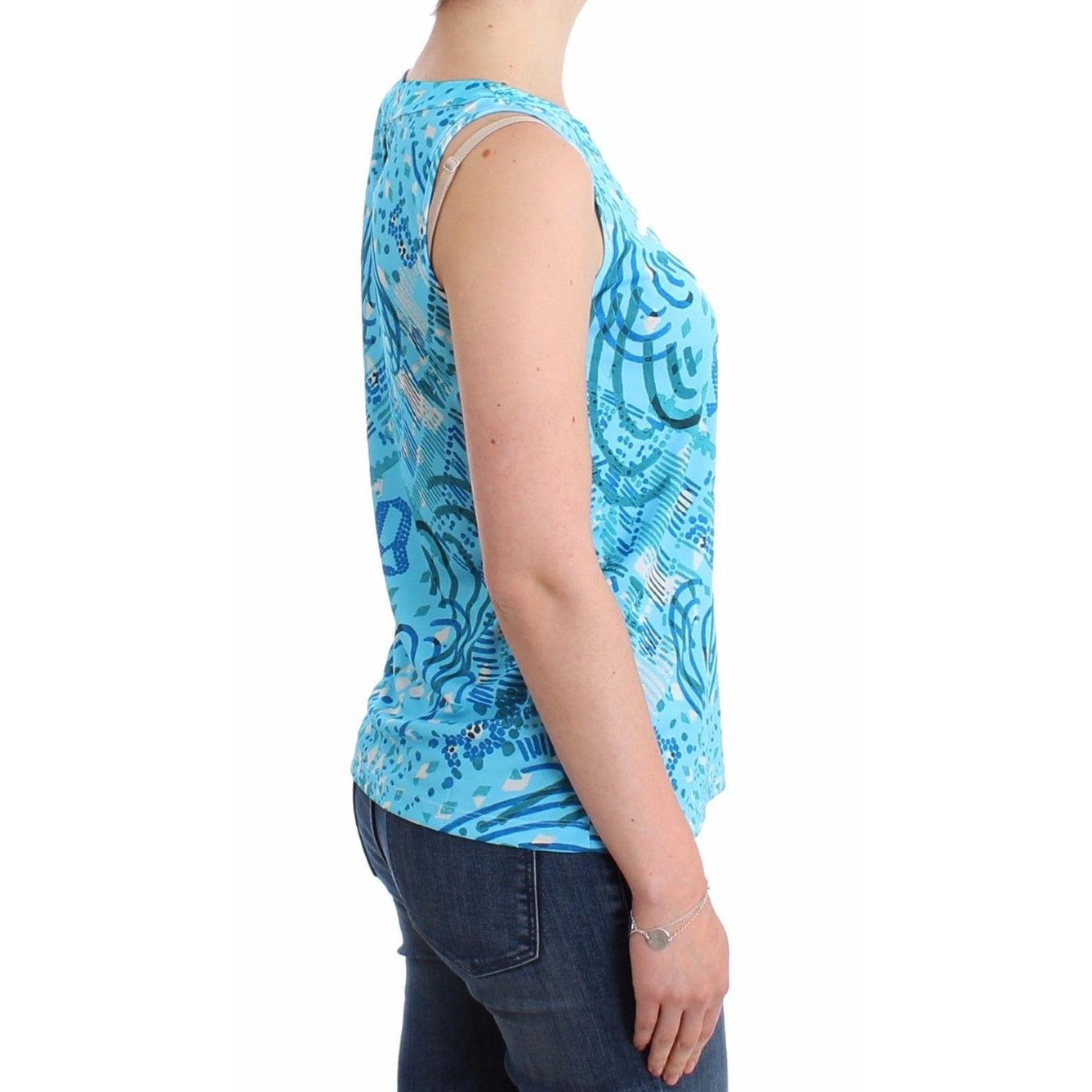 Blue printed tank top - coffeewithmee2