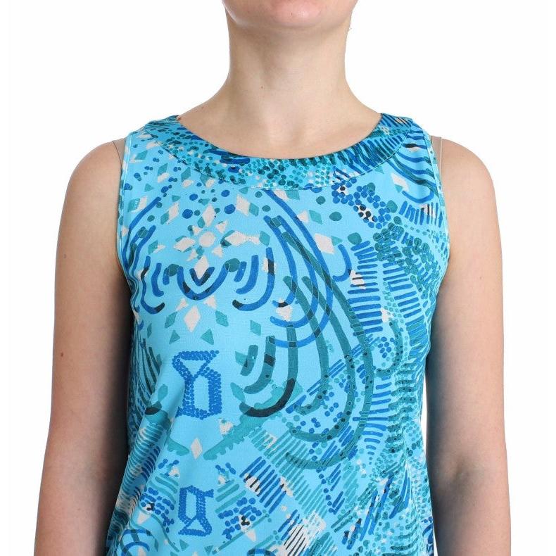 Blue printed tank top - coffeewithmee2