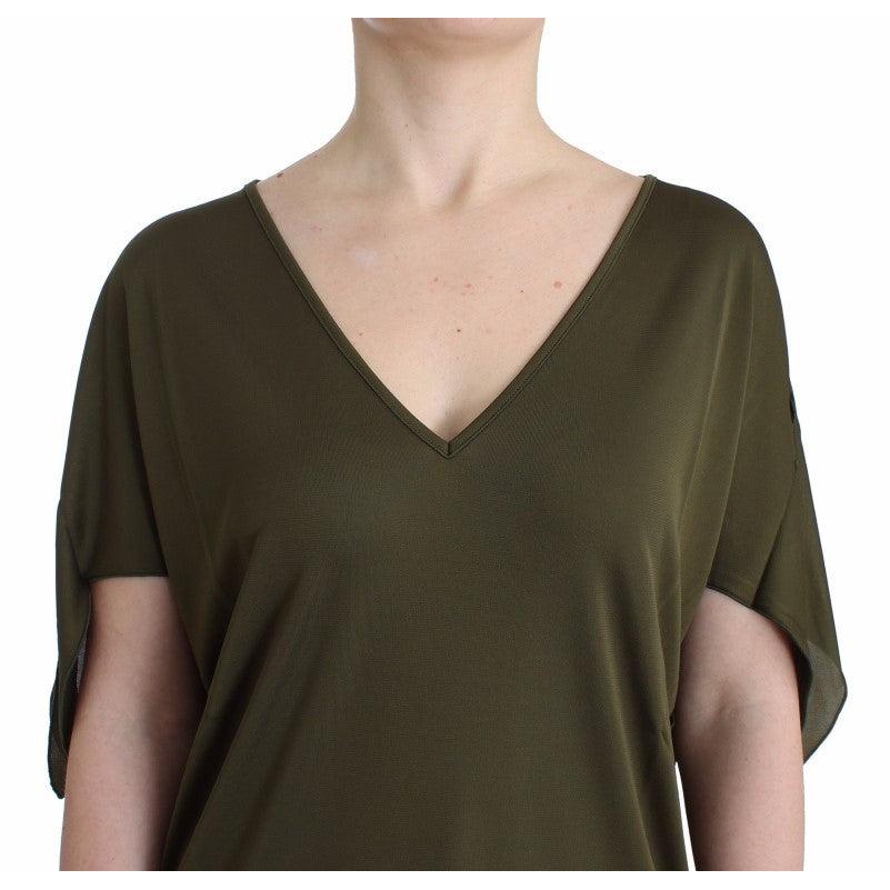 Green shortsleeved blouse top - coffeewithmee2