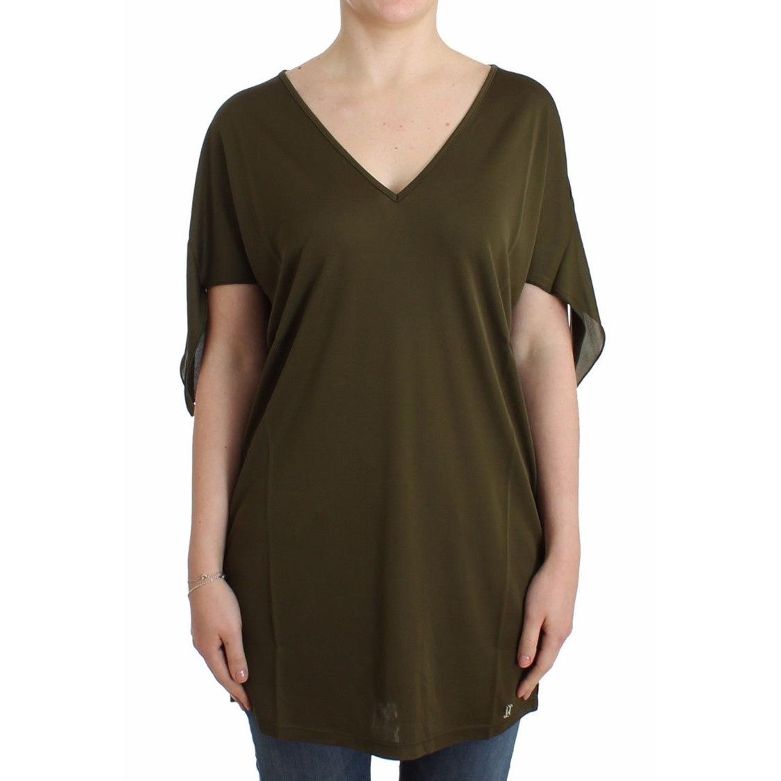 Green shortsleeved blouse top - coffeewithmee2