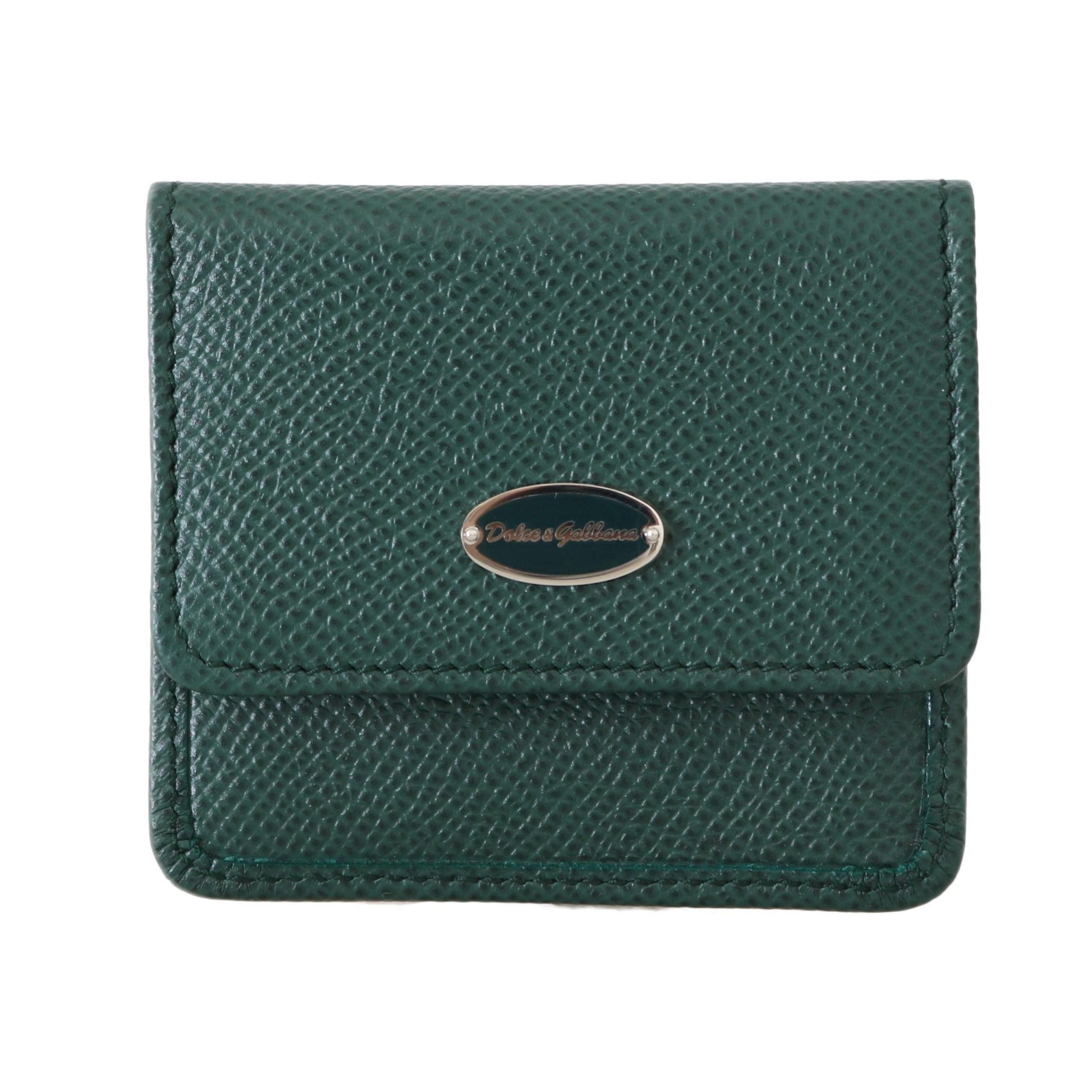 Green Dauphine Leather Condom Pocket Case Holder - coffeewithmee2