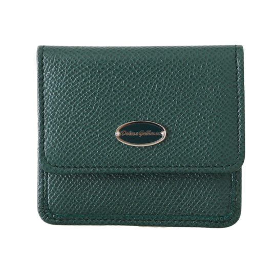 Green Dauphine Leather Condom Pocket Case Holder - coffeewithmee2