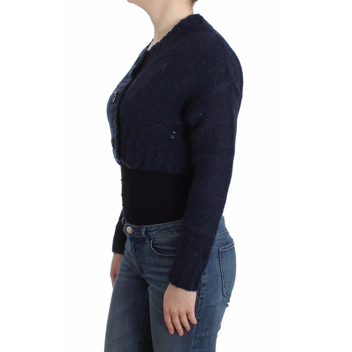 Blue cropped cardigan - coffeewithmee2