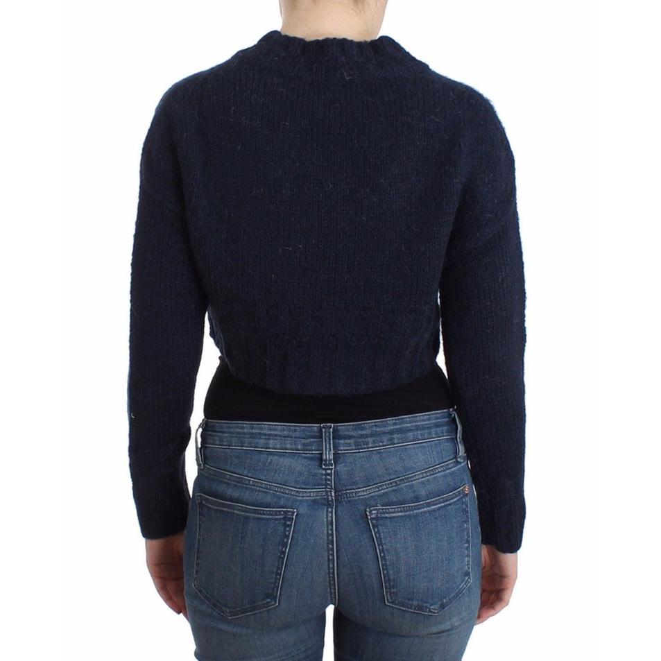 Blue cropped cardigan - coffeewithmee2