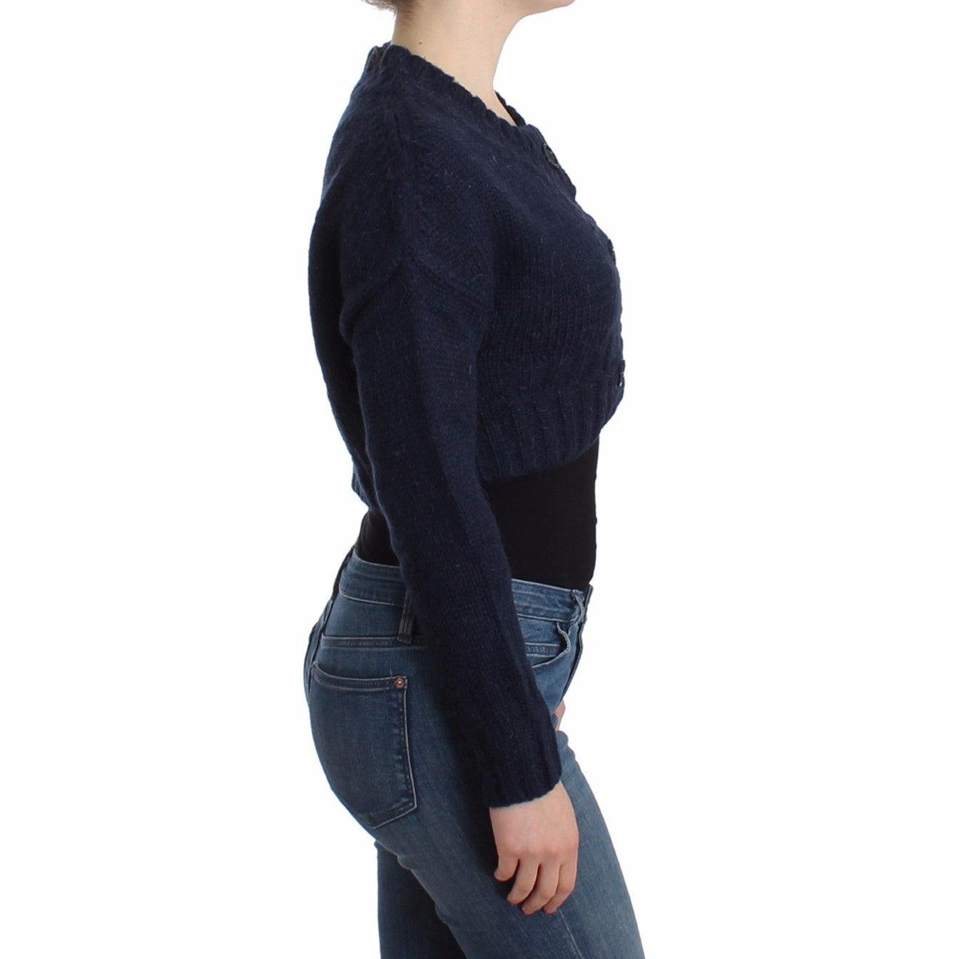 Blue cropped cardigan - coffeewithmee2