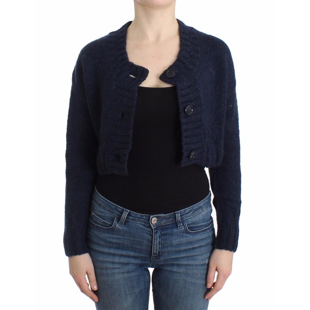 Blue cropped cardigan - coffeewithmee2