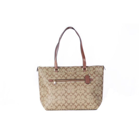 Signature Coated Canvas and Leather Gallery Tote Handbag - coffeewithmee2