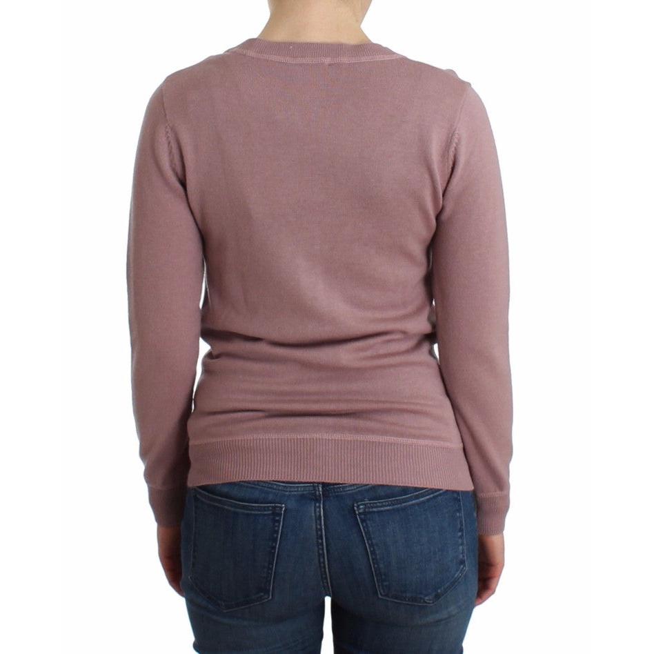 Purple v-neck wool cardigan - coffeewithmee2