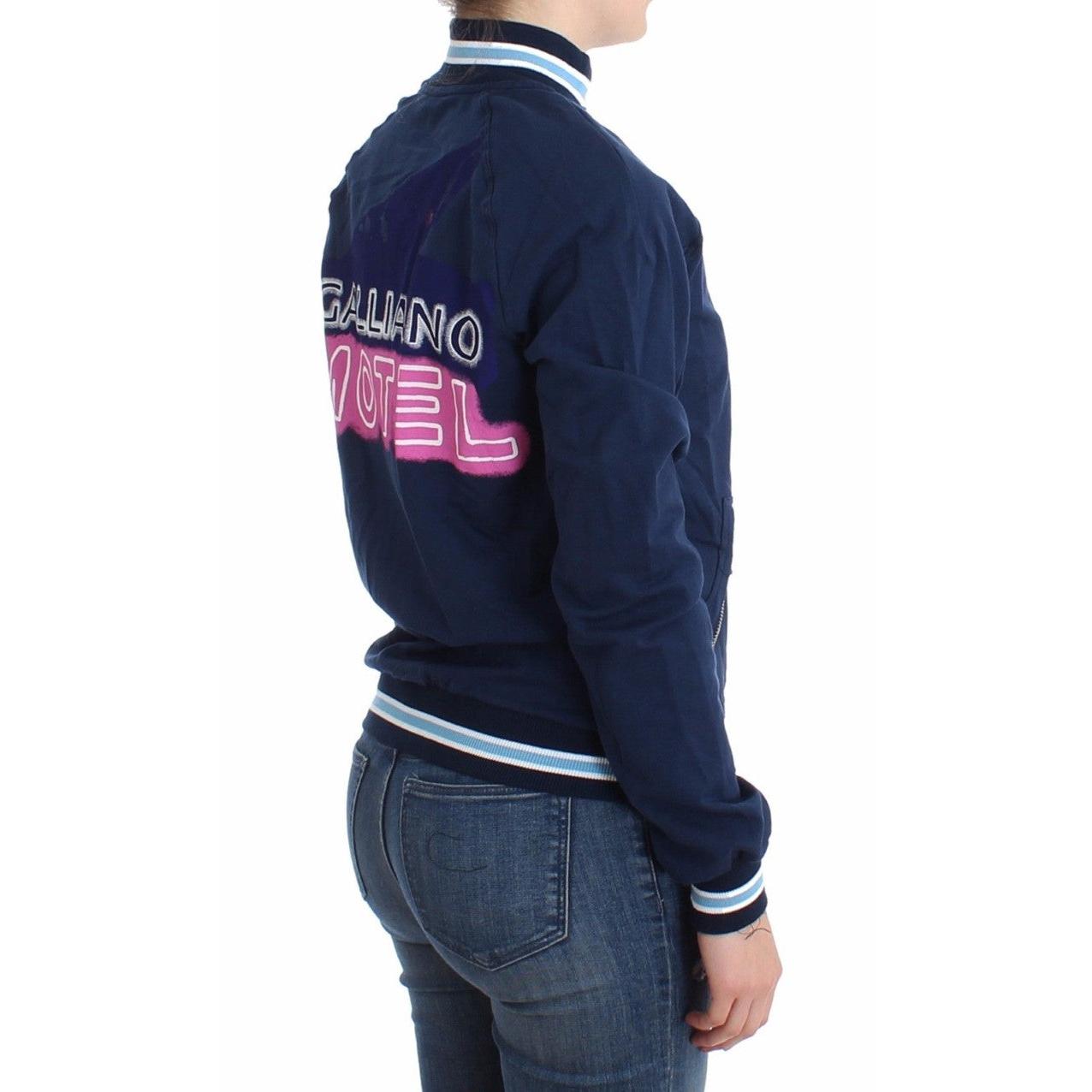 Blue zip cotton cardigan - coffeewithmee2