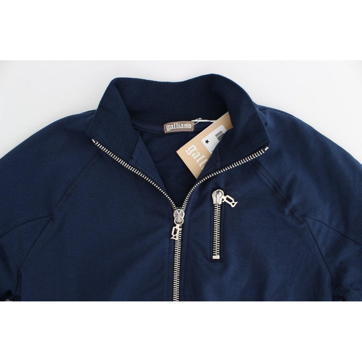 Blue zip cotton cardigan - coffeewithmee2