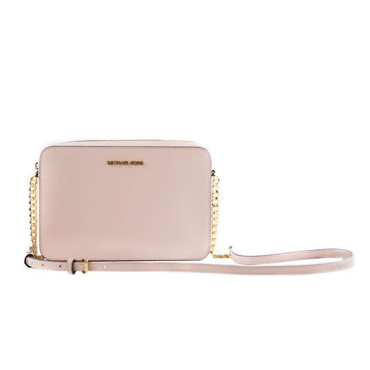 Jet Set Large East West Saffiano Leather Crossbody Bag Handbag (Powder Blush) - coffeewithmee2