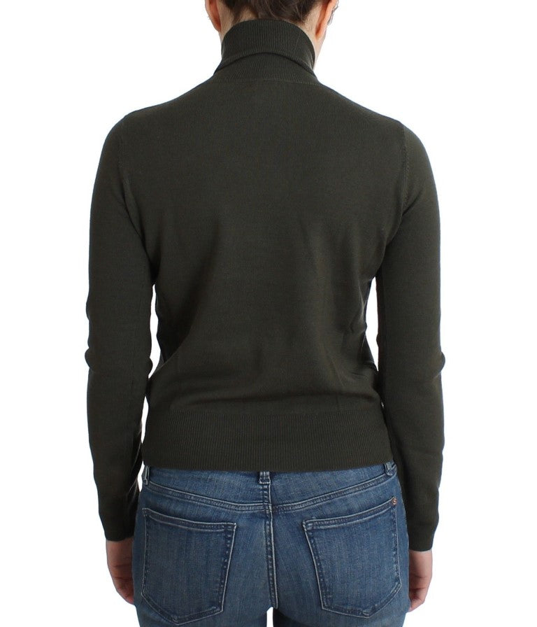 Green wool turtleneck sweater - coffeewithmee2