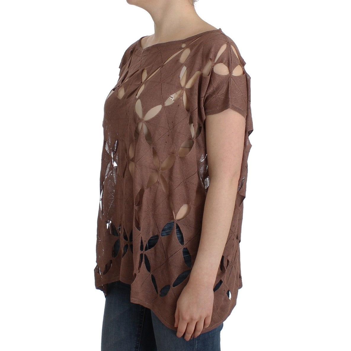 Brown short sleeved knit - coffeewithmee2