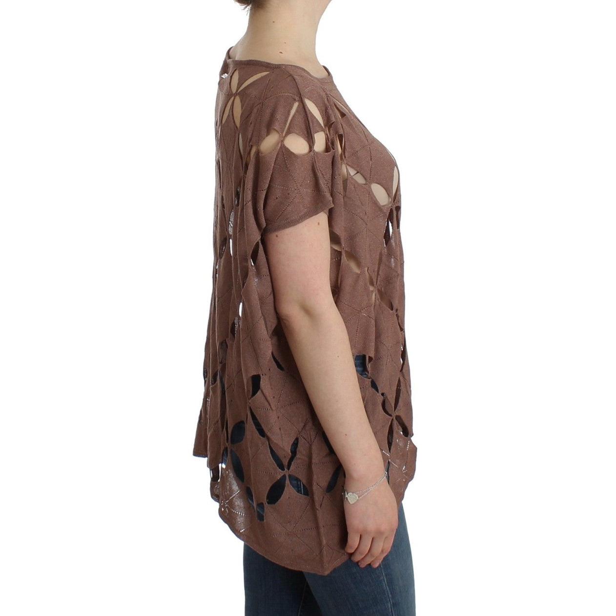 Brown short sleeved knit - coffeewithmee2