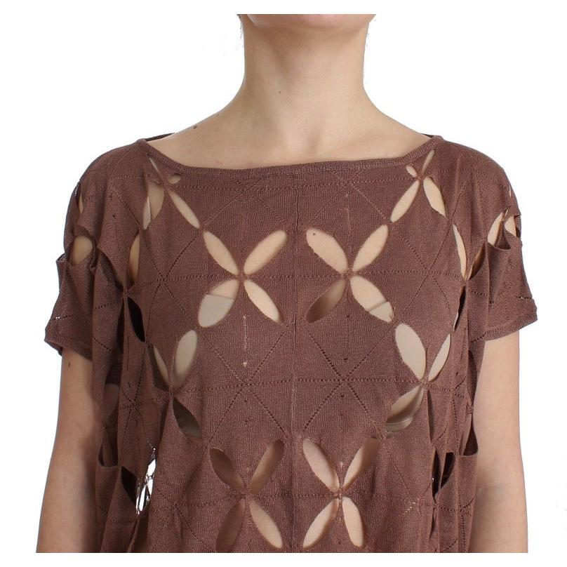 Brown short sleeved knit - coffeewithmee2