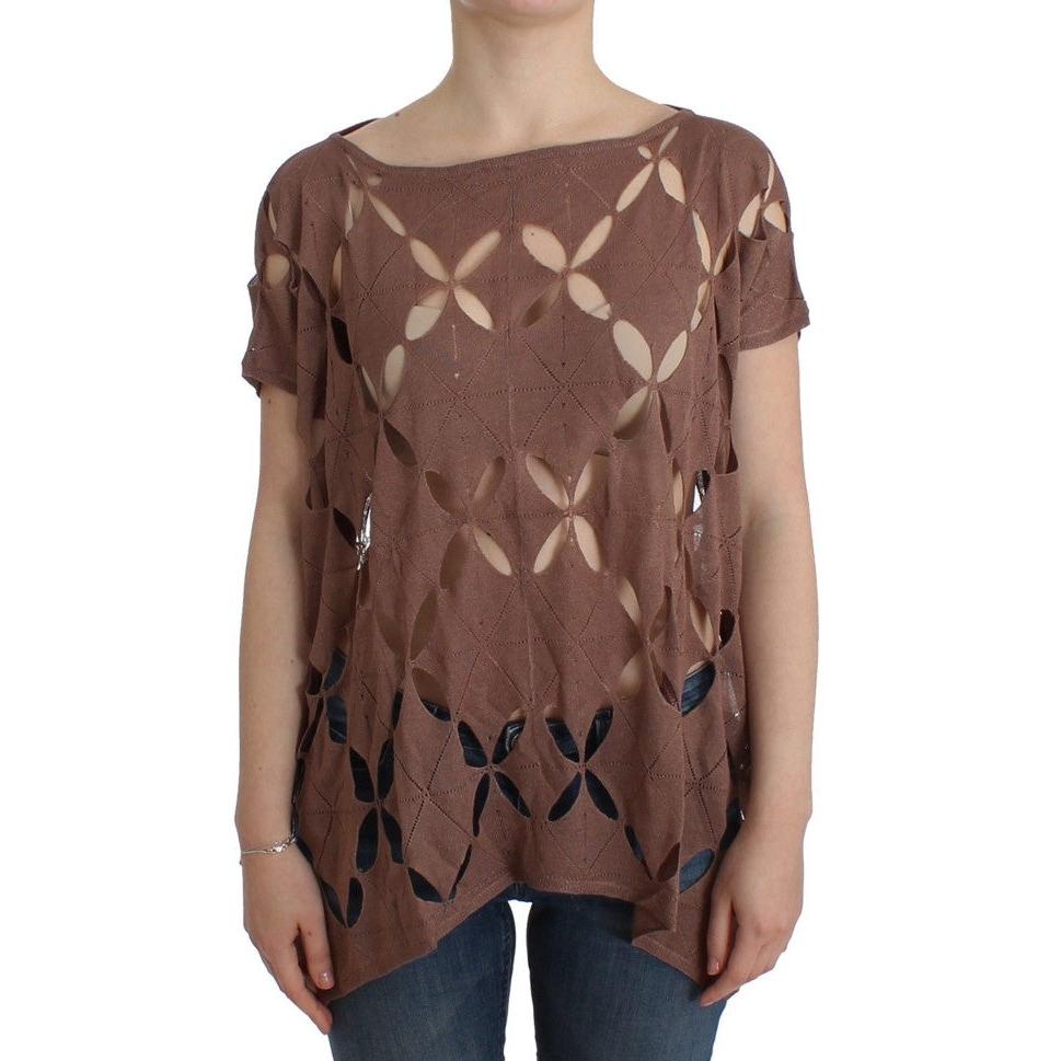 Brown short sleeved knit - coffeewithmee2