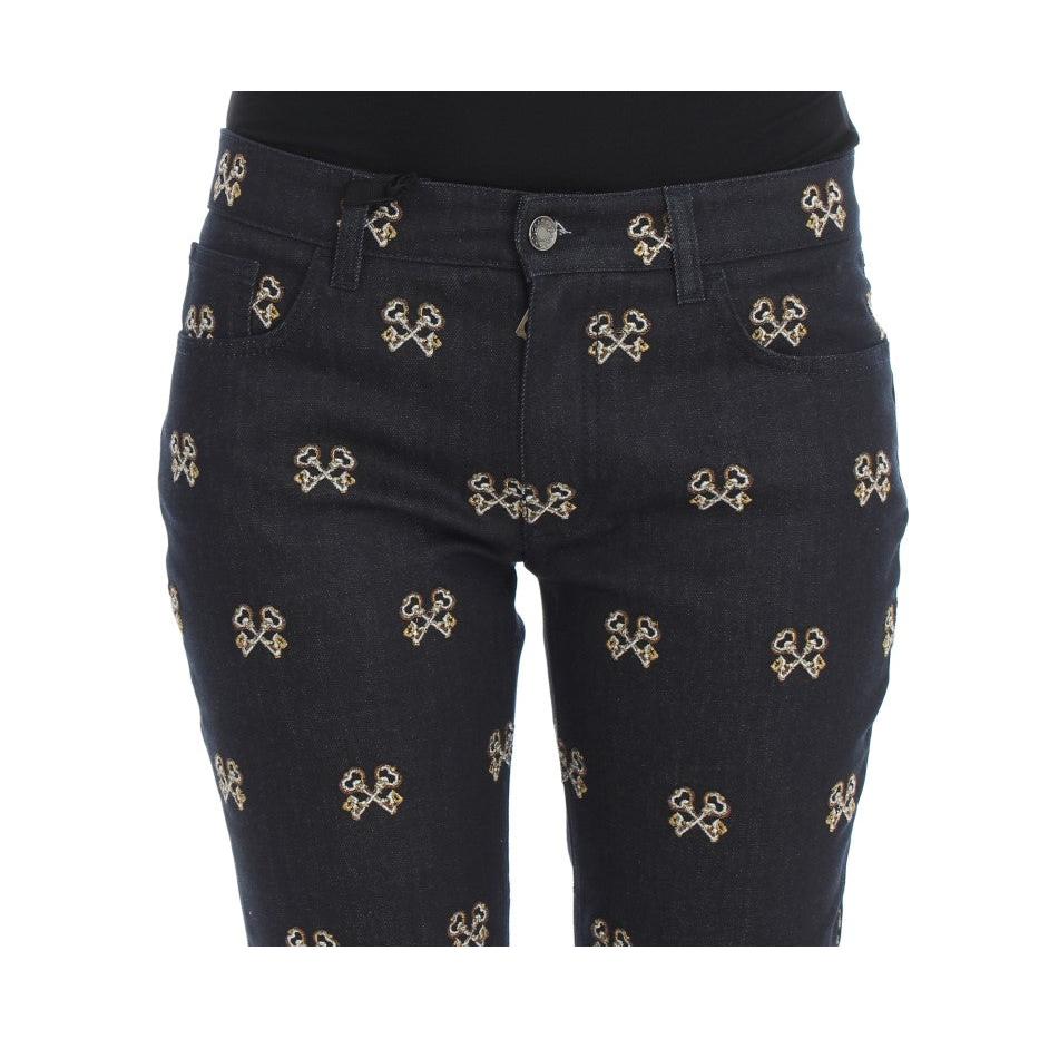 Blue Key Embroidered Slim Fit KATE Jeans - coffeewithmee2