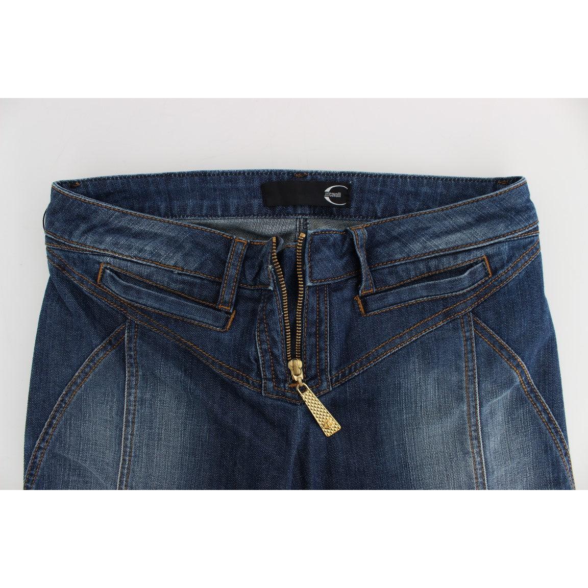 Blue Wash Cotton Stretch Boot Cut Jeans - coffeewithmee2