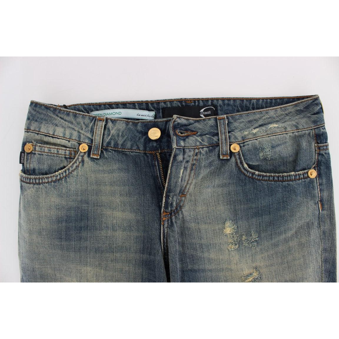 Blue Cotton Low Waist Jeans - coffeewithmee2