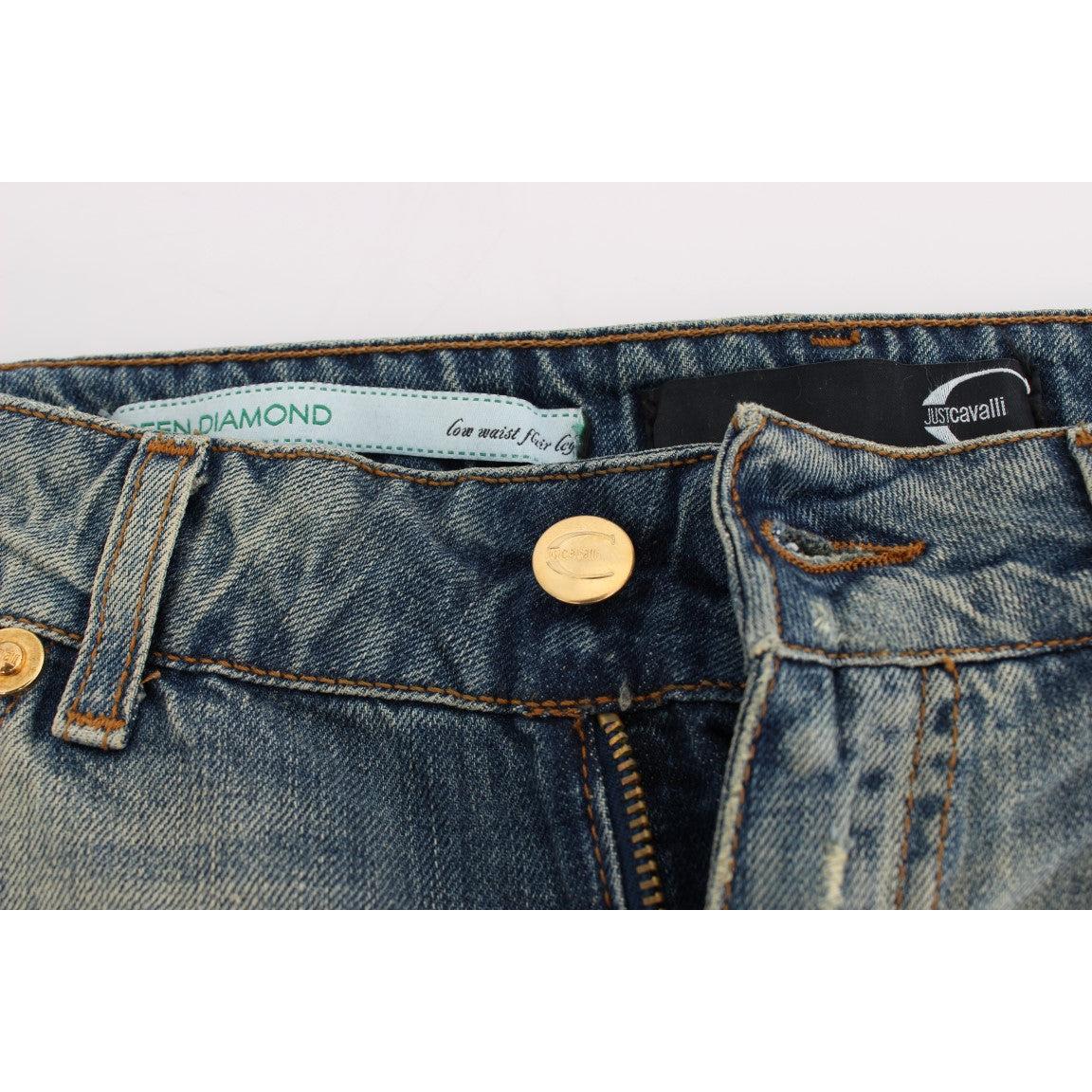 Blue Cotton Low Waist Jeans - coffeewithmee2