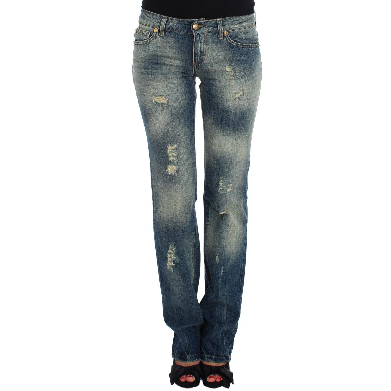 Blue Cotton Low Waist Jeans - coffeewithmee2