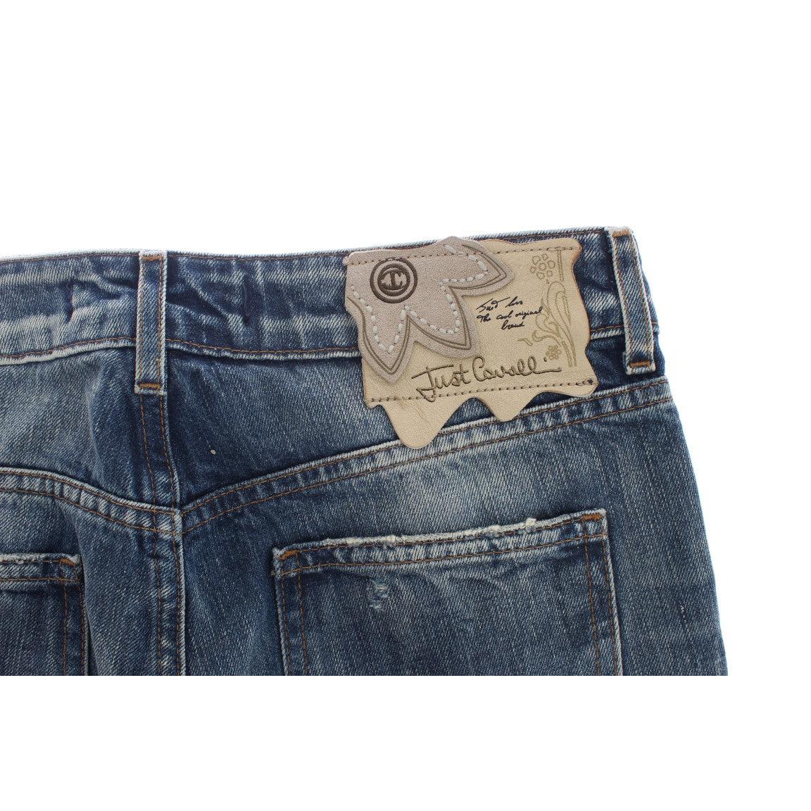 Blue Wash Torn Cotton Straight Fit Jeans - coffeewithmee2