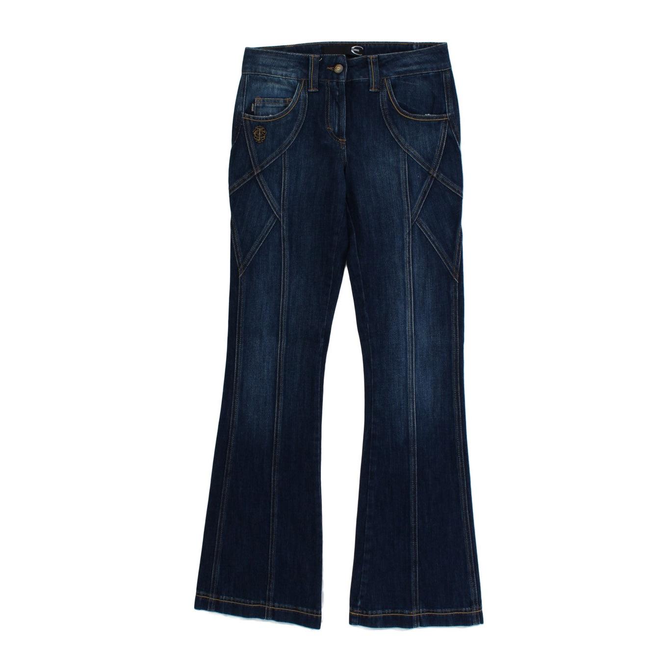 Blue Cotton Stretch Low Waist Jeans - coffeewithmee2
